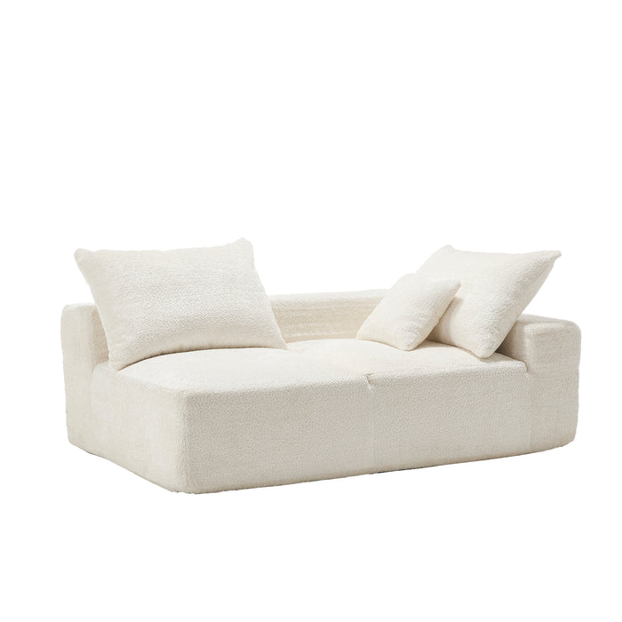 UNITED WE WIN Memory Foam 2-Seater Couch, No Installation & Easy to Transport, Deep Seat Modern Sofa with Chenille Fabric, Couch for Living Room, Bedroom, Apartment, Home Office