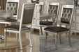 Luxury Silver Accent Tufted Upholstered Chairs Set of 2 Dining Side Chairs - DTYStore