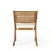 Outdoor Hermosa 3 Pieces KD Wood Dining Set With Cushions,Teak Finish - DTYStore