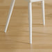 Modern minimalist dining chair, white PU leather curved back and seat cushion, white metal chair legs, suitable for dining room, bedroom, living room. A set of 2 chairs. 008 - DTYStore