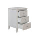 White 3 Drawer Nightstand with Charging Station and USB Ports & Power Outlets,Wooden Bed Side Table/End Table Modern Night Stands for Bedrooms - DTYStore