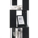 6 tier Rotating Bookshelf, Floor Rack Simple Bookcase with Acrylic plate Student Multi-Function Creative Bookshelf for Living Room with anti-toppling base - DTYStore