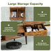 Lift Top Coffee Storage Wood Tables with Hidden Compartment Small Dining Desk for Home Living Room Office - DTYStore
