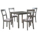 5 Piece Industrial Wooden Dining Table Set with 4 Chairs for Dining Room - DTYStore