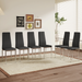 Modern Style Dining Chairs Set of 6 in Black, Essential for Minimalist Homes.Meeting Family Dining Needs,PU Material Seat,Silver Metal Legs,Blending into Various Home Environments.W1151107275 - DTYStore