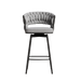 360°Swivel Bar Chairs set of 2, equipped with soft cushioned backrest counter stool, metal leg modern luxury kitchen chair, suitable for family dining, kitchen island - DTYStore