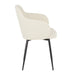 Boyne Industrial Chair in Black Metal and Cream Noise Fabric by LumiSource - DTYStore