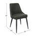 Set of 2 Microfiber Upholstered Dining Chairs, Grey - DTYStore