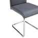Modern Dining Chairs Set of 4, Side Dining Room/Kitchen Chairs, Faux Leather Upholstered Seat and Metal Legs Side Chairs, Grey - DTYStore