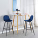 Bar Stools Set of 2, 30 Inches Velvet Barstool Modern Counter Bar Height Chair with Back, Sturdy Metal Legs & Footrests, Easy Assembly, Island Stool for Kitchen Bar - DTYStore