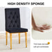 4 piece dining chairs.The gold metal legs complement the black velvet, showcasing a perfect blend of modern and classic elements.Suitable for various occasions such as kitchens,conference rooms, etc. - DTYStore