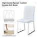 Set of 4 dining chairs, white dining chair set, PU material high backrest seats and sturdy leg chairs, suitable for restaurants, kitchens, living rooms - DTYStore