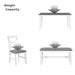 6-Piece Wood Dining Table Set Kitchen Table Set with Upholstered Bench and 4 Dining Chairs, Farmhouse Style,Gray+White - DTYStore