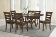 Transitional Style Unique Back Design Set of 2pc Wooden Side Chairs Brown Finish Dining Room Furniture - DTYStore