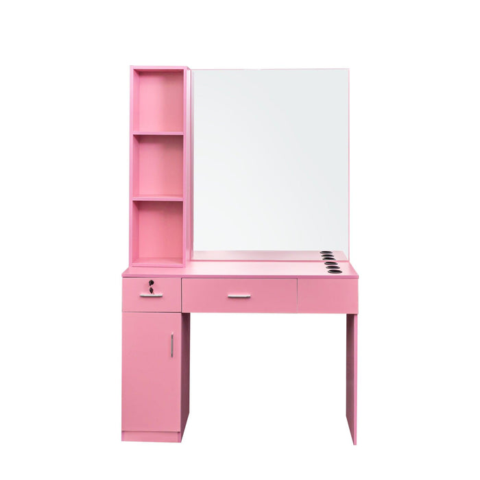 Salon Station Barber Stations Styling Station Barber Beauty Spa Salon Equipment Set with Mirror - DTYStore