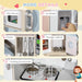 Ultra-Big Corner Kids Kitchen Playset with Sound Effects, Wooden Play Kitchen with Stainless Steel Cooking Toys, Imaginative Pretend Toy for Ages 3-6 with Phone, Ice Maker - DTYStore