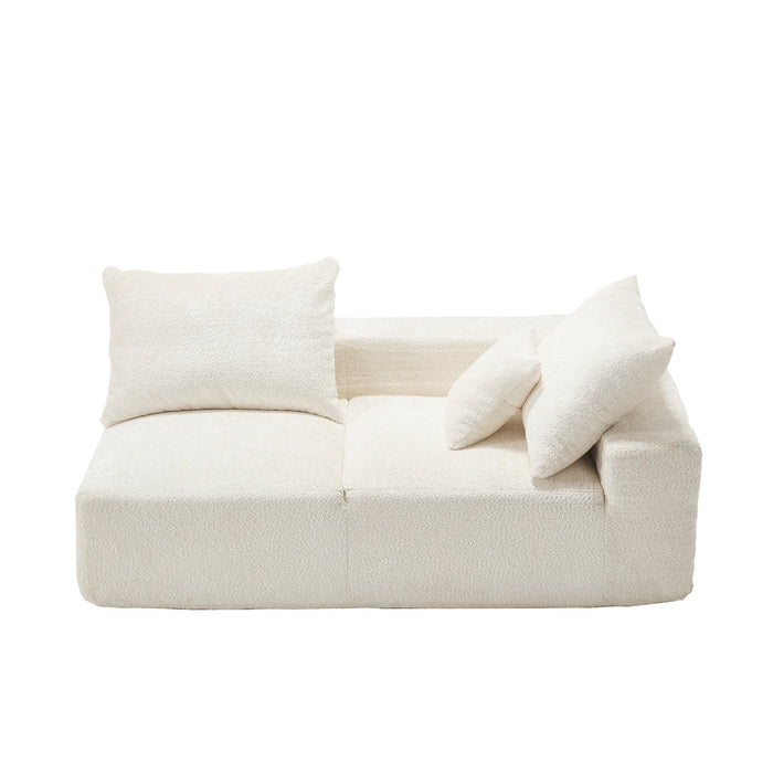 UNITED WE WIN Memory Foam 2-Seater Couch, No Installation & Easy to Transport, Deep Seat Modern Sofa with Chenille Fabric, Couch for Living Room, Bedroom, Apartment, Home Office