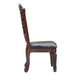 Brown and Cherry Side Chair with Nailhead Trim (Set of 2) - DTYStore