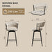 360°Swivel Bar Chairs set of 2, equipped with soft cushioned backrest counter stool, metal leg modern luxury kitchen chair, suitable for family dining, kitchen island - DTYStore