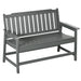 Outsunny Outdoor Bench, 2-Person Park Style Garden Bench with All-Weather HDPE, 704 lbs. Weight Capacity Porch Bench with Slatted Back & Armrests, Dark Gray - DTYStore