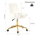 Modern teddy fleece fabric with gold legs living room furniture dining chair, soft and comfortable, lift adjustment, free movement convenient, space saving. (set of 1) - DTYStore