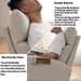 27.6"W Modern Accent High Backrest Living Room Lounge Arm Rocking Chair, Two Side Pocket - DTYStore