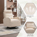 Upholstered Swivel Glider.Rocking Chair for Nursery in Beige.Modern Style One Left Bag - DTYStore