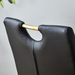 Black PU Dining Chair Set.Uniquely designed black dining chairs. PU material, paired with gold metal chair legs. Suitable for offices, restaurants, kitchens, conference rooms, etc.(Set of 4) - DTYStore