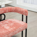 Modern Loveseat 2 Seater Sofa Chenille Fabric Couch with Arms and Metal Legs for Living Room, Home Office, Studio (Pink Chenille) - DTYStore