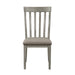 Dining Room Furniture Side Chairs 2pc Set Wire Brushed Light Gray Finish Vertical Slat Back Design Wooden Chairs Set - DTYStore