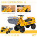Kids Bulldozer Ride-On Toy for Toddler with Tough Wheels, Outdoor Construction Toy with Controllable Digging Bucket, Yellow - DTYStore