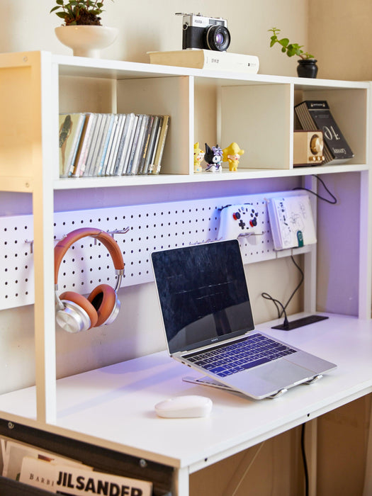 L DESK WITH PENNEL WHITE - DTYStore