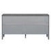Retro Sideboard Door with Circular Groove Design and Round Metal Door Handle for Entrance, Dining Room, Living Room