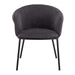 Ashland Contemporary Chair in Black Steel and Charcoal Fabric by LumiSource - DTYStore