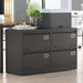 2 Drawer Metal Lateral File Cabinet with Lock,Office Vertical Files Cabinet for Home Office/Legal/Letter/A4,Locking Metal File Cabinet,Assembly Required (Black,with 2 Drawer) - DTYStore