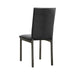 Set of 2 Leatherette Upholstered Side Chairs in Black - DTYStore