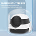Cat Litter Box with Lid, Covered Litter Box w/ High Sides, Air Freshener, Large Two-Way Entrance Kitty Litter Box, Foldable, Easy Clean, White, and Black - DTYStore