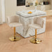 Furniture,Swivel Barstools Adjusatble Seat Height With Gold-plating Base, Classic Velvet Upholstered Bar Stools with the whole Back Tufted, for Home Pub and Kitchen Island,Beige, Set of 2 - DTYStore
