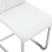 Set of 6 dining chairs, white dining chair set, PU material high backrest seats and sturdy leg chairs, suitable for restaurants, kitchens, living rooms - DTYStore