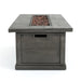 56" Outdoor 50,000 BTU Rectangular MgO Concrete Propane Fire Pit, Grey Wood Pattern (Tank Cover not Included) - DTYStore