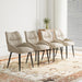 Luxury velvet dining chair set of four , modern and minimalist design, essential for home and restaurant use, high rebound seat cushion, stable metal frame, silent foot pad, various decorative styles - DTYStore