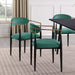 Modern Contemporary 2pcs Side Chairs Green Fabric Upholstered Ultra Stylish Chairs Set - DTYStore