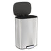 13 Gallon 50L Kitchen Foot Pedal Operated Soft Close Trash Can - Stainless Steel Ellipse Bin - DTYStore