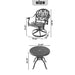 3-Piece All-Weather Cast Aluminum Dining Set, Include 2 Swivel Chairs and 31.50' Round Table With Black Frame - DTYStore