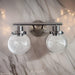Bathroom Vanity Light Fixtures, 2-Light Black Wall Sconce Lighting Wall Lamp with Clear Glass Shade, Vintage Wall Mounted Lights Bathroom Lights for Mirror, Living Room, Bedroom, Hallway, Porch