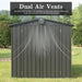 Outdoor Storage Shed 6.5'x 4.2', Metal Garden Shed for Bike, Trash Can, Tools, Lawn Mowers,Galvanized Steel Outdoor Storage Cabinet with Lockable Door for Backyard, Patio, Lawn (6.5x4.2ft, Black) - DTYStore