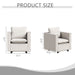 Decorative chairs, comfortable single sofa chairs in beige, soft and breathable seat cushions, soft cushioned armchairs, modern and comfortable sofa chairs in bedrooms/corners/reading rooms