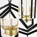 8-Light Lantern Tired Farmhouse Ceiling Hanging Light Black Chandelier Metal Modern Pendant Light Fixtures for Kitchen Island Dining Room Living Room Foyer Entryway(E12 Bulbs Not Included) - DTYStore