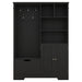 Multi-functional Hall Tree with Storage Shelves Drawers and Cabinet, Elegant Hallway Shoe Cabinet with Bench, Modern Coat Rack with Hooks for Hallway Entryways, Black - DTYStore