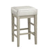 Transitional White Faux Leather Seat 24-inch Counter Height Stools Set of 2, White Finish Solid Wood Frame - DTYStore
